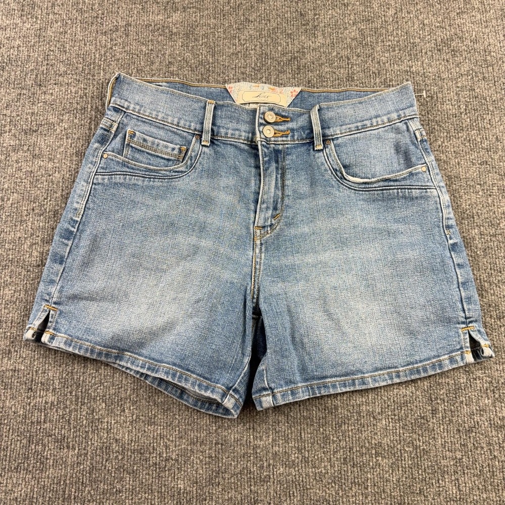 Levis Shorts Womens 8 Blue Denim Mom 4 Inseam Stretch 5 Pocket Casual Summer
